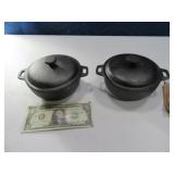 (2) New OLD MOUNTAIN Cast Iron Cookware 5" Ovens