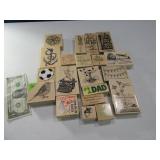 (20) asst Wooden Craft Scrapbooking Type Stamps