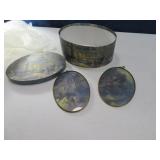 (3) Kincade Decor (2) 5" Glass Catcher & Box