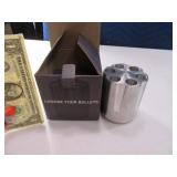 Gun Revolver Metal Desktop Pen Holder Aluminum Hvy