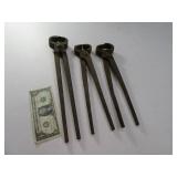 (3) Blacksmith~HorseShoe Pliers Cutters