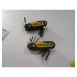 (2) DeWalt Folding Hex Key Pocket Tools