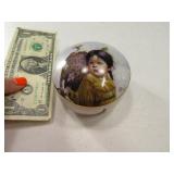 NativeAmer/Eagle 4" Musical Stash Box #d Porcelain