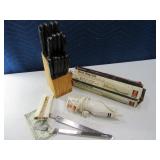 (2) Basic Kitchen Knife Set & Electric Knife