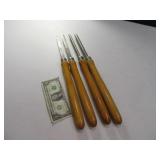 (4) 16" Lathe Carving Tools vintage