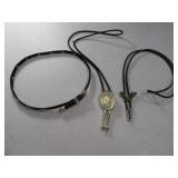 (3) Bolo Ties & Hatband