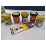 (5) New PowerBait/Eggs & (1) Mepps Lure