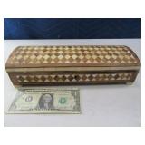 Inlaid Wooden 12"x4" Stash/Jewerly Box
