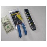 (2) New KLEIN Wire Stripper & Empire 6" Level Tool