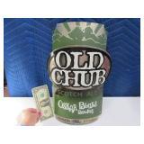 16x10 Metal Wall Beer Sign OLD CHUB Curved Neat