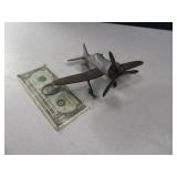 6" Rustic Brass Airplane Model Decor