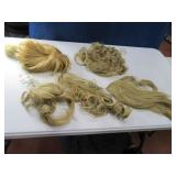 (5) Blonde Wigs & Extensions CLEAN