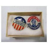 (2) Early ROOSEVELT Campain Buttons