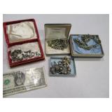 Lot Estate fancier Bling Costume Jewelry Vintage C