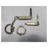 (2) Pocket Knife 1.5" Keychains unique