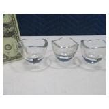 (3) MARK AUREL 2.5" Crystal Glasses?
