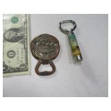 (2) Early Bottle Openers MetalFish & LincolnTomb