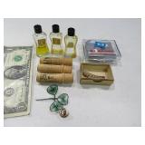 Lot Vtg~Antique Miniatures Perfume~Rattle~WoodNedl