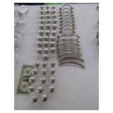 (62) StainlessLook Drawer Knobs & handles
