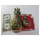 Signed Brass HEALY Pineapple Door Knocker & Bell