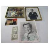 (4) Autographed BOB BARKER Photos & Pics