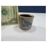 1.5" mini Stoneware Crock w/ Bird