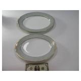 (2) NORITAKE "Malibu" Pattern Platters 14"/11.5" B