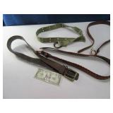 (4) Mens sz36ish Quality Belts Leather & Cloth