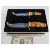 2pc LtdEd UNCLE HENRY Fixed Blade Knife Set
