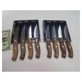 (8pc) New HAMPTON FORGE Jumbo Steak Knives SET