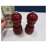 New 5" PEUGEOT Red Salt/Pepper Grinder SET $80+2/2