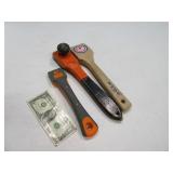 (3) Classic Hand Scraper Tools HYDE 12"ish