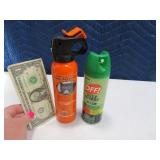 (2) Bear Deterrant & OFF Deep Woods Repellents