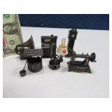 Collection (6) Metal Mini Pencil Sharpeners Figurl