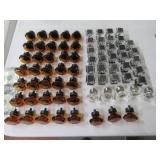 (77) GlassLook Clear Drawer Knobs & Colored asst $
