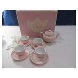 10pc POTTERY BARN KIDS Pink Ceramic Tea Set