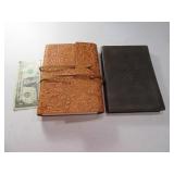 (2) premium Leather 8" Notebooks Diaries New