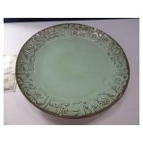 FRANKOMA 14.5" Pottery Platter w/ Designed Rim EXC