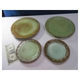 (4) FRANKOMA Pottery 10"/7" Plates w/ Design