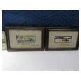 (2) Artist Signed JAMES REED Bear Framed Art $$