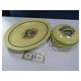 (2) American LImoges HARVEST Platter & Bowl Vintge