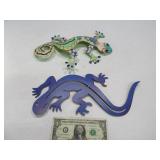 (2) SW Metal 13" Lizard Wall/Outdoor Decor