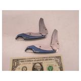 (2) new GERBER SingleBlade Belt Knives 6" Blue