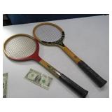 (2) Vtg Wooden Tennis Racquets