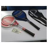 (2) Vtg Tennis Racquets & Nice Storage Case
