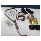 EKTELON Raquetball Racquet & Goggles & Glove Setup