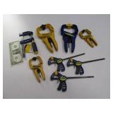(8) New Irwin & QuickGrip Shop Clamps Tools