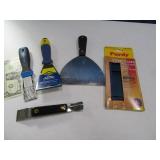 (5) HQ Painting Scrapers & Specialty hand Tools