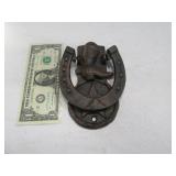 Cast Metal CowboyBoot Horseshoe Door Knocker