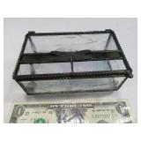 5" Stained Glass Trinket DragonFly Box Beautiful